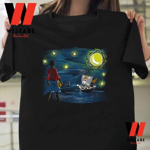 Stary Night Luffy With Going Merry One Piece Anime T Shirt