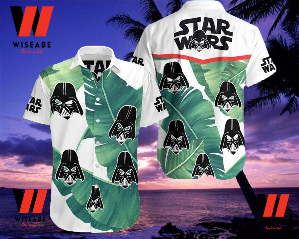 Hot Green Leaves Dark Vader Star Wars Hawaiian Shirt, Star Wars Gift