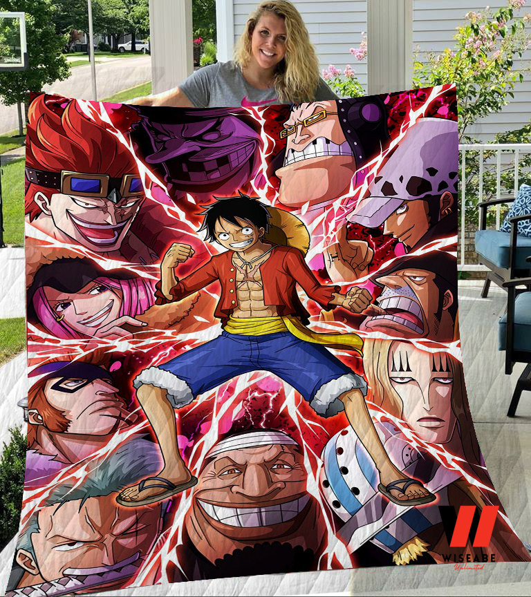 Luffy And Captain Pirates One Piece Anime Blanket