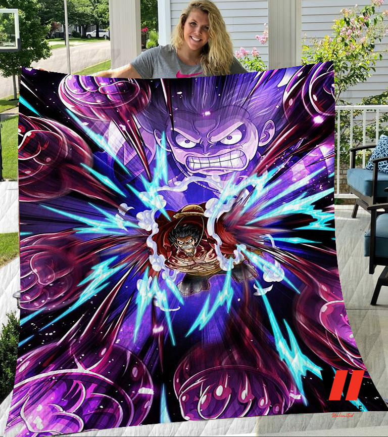 Luffy Gear 4 Gomu Gomu No Kong Gun One Piece Anime Blanket