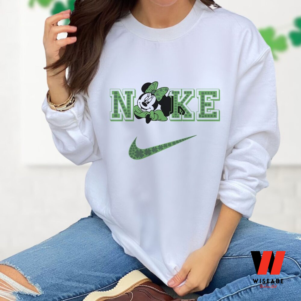 Vintage Minnie Mouse Nike St Patricks Day Womens Shirt, Disney St Patricks Day Gifts