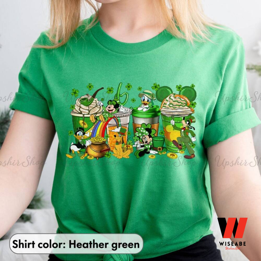 Lucky Latte Disney Mickey Mouse And Friend Happy St Patricks Day T Shirt, St Patricks Day Birthday Gifts