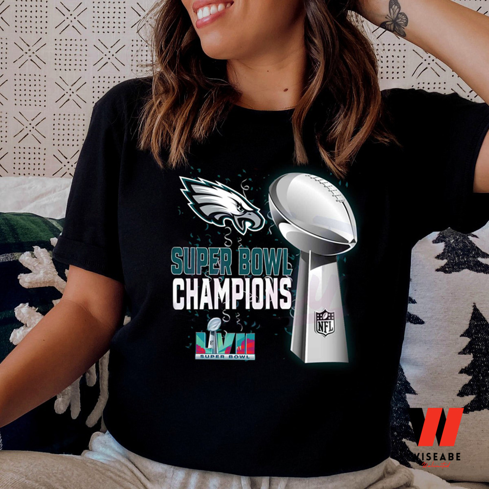 Women's Nike White Philadelphia Eagles Super Bowl LVII T-Shirt