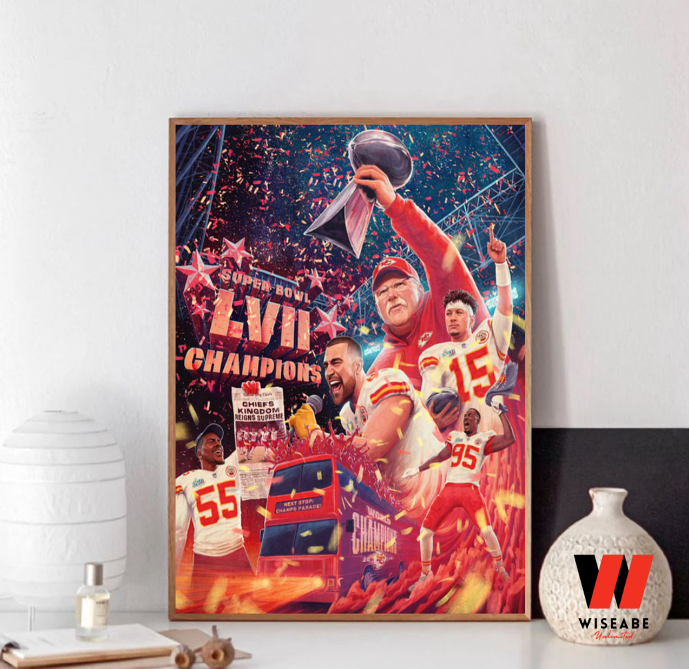 Kansas City Chiefs Super Bowl AFC Championship 2023 Poster - Wiseabe  Apparels