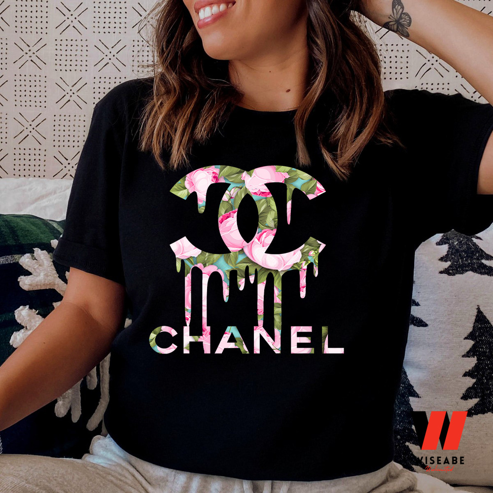 Cheap Chanel Floral Dripping Logo T Shirt , Gift For Your Girlfriend -  Wiseabe Apparels