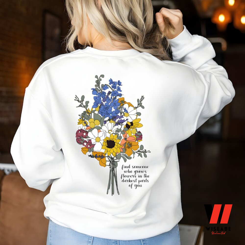 Hot Zach Bryan Sun To Me Find Someone Who Grows Flowers In The Darkest Parts Of You Crewneck Sweatshirt, Zach Bryan Merchandise