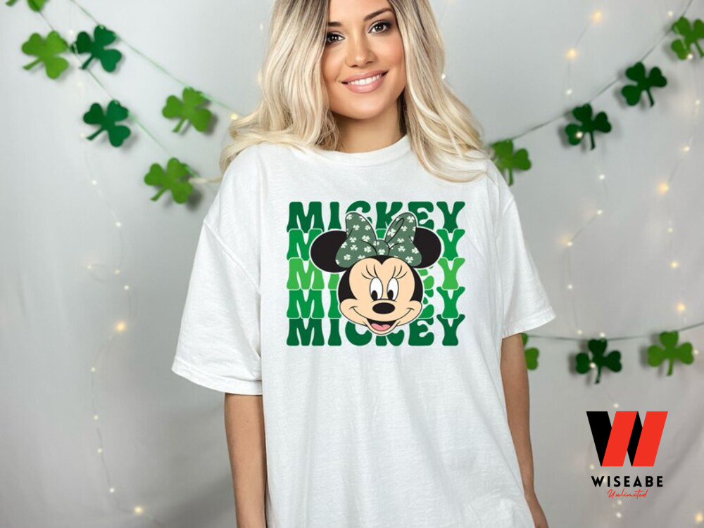 Retro Minne Mouse Disney St Patricks Day Shirt, Unique St Patricks Day Birthday Gifts 