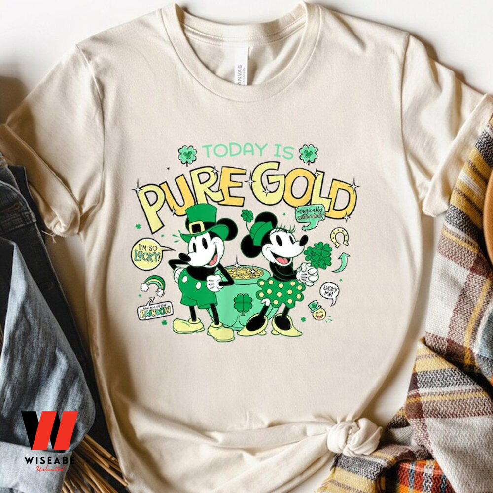 Today Is Pure Gold Mickey Mouse And Minnie Disney Disney St Patricks Day Shirt, Unique Disney St Patricks Day Gift