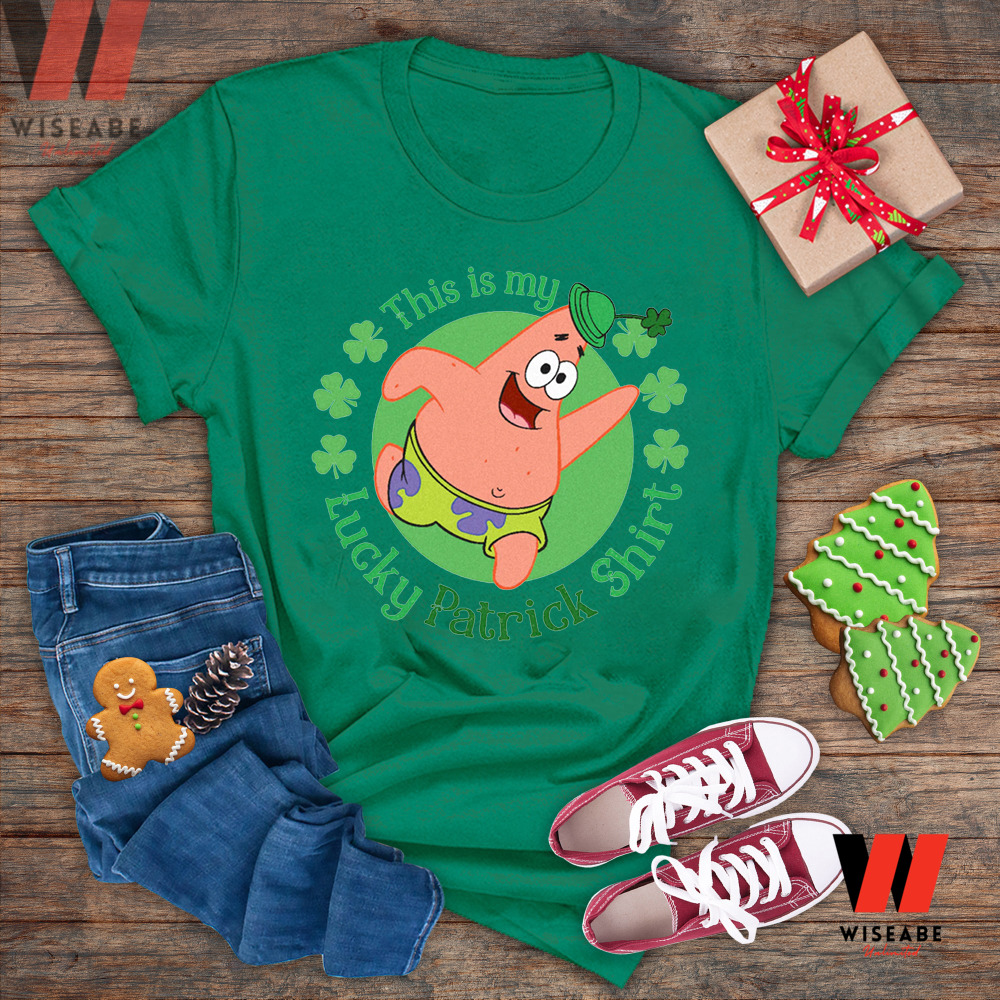 Lucky Grass Spongebob Patrick Star Happy St Patricks Day T Shirt, Saint Patricks Day Gifts