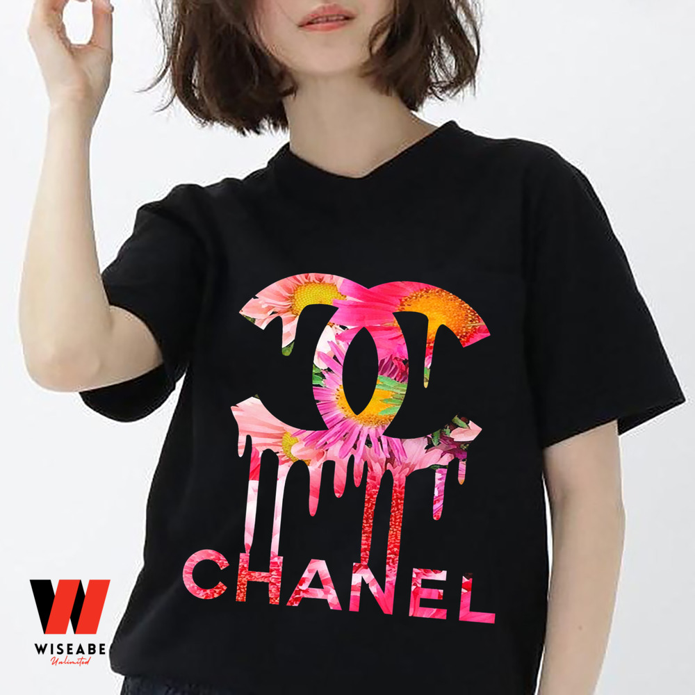 Cheap Floral Dripping Chanel Logo Shirt, Gift For Chanel Girl - Wiseabe  Apparels