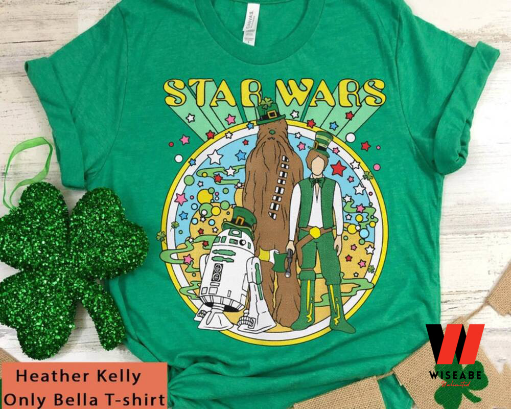 Vintage R2D2 Chewbacca Han Solo Star Wars St Patricks Day Irish Shirt, Funny St Patricks Day Shirt