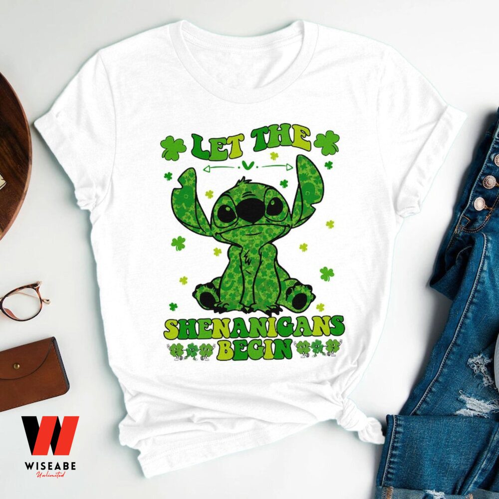 Cute Let The Shenanigans Begain Irish Shamrock Disney St Patricks Day Shirt, Unique Saint Patricks Day Gifts