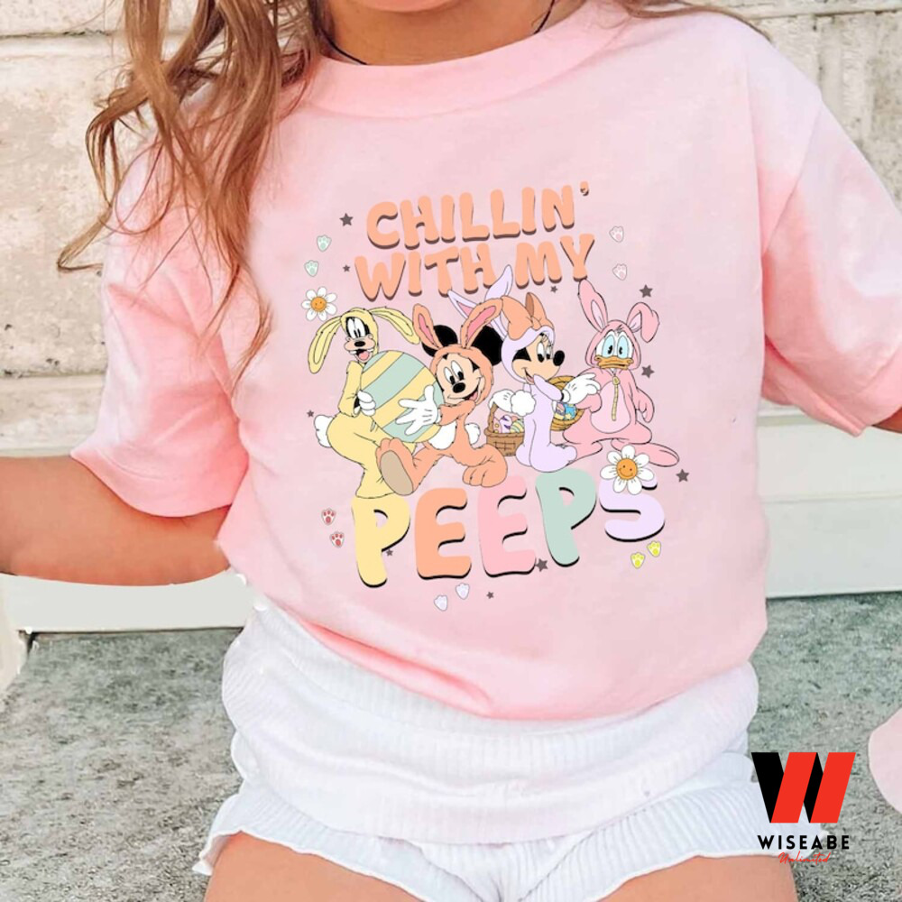 Mickey And Friends Chillin With The Peeps Disney Easter Shirt, Easter Gifts For Adults