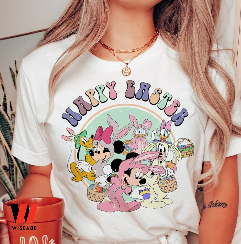 Cheap Minnie And Mickey Mouse Disney Easter Shirts, Easter Gifts For Adults  - Allsoymade