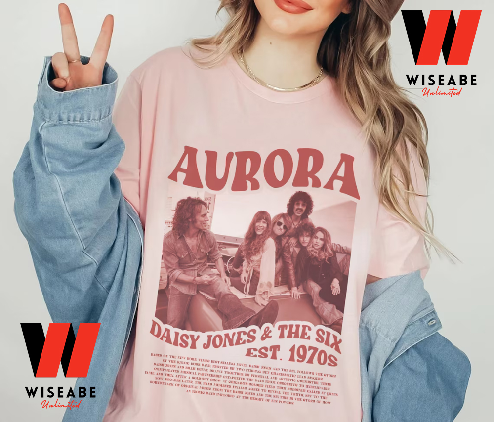 Vintage American Musical Drama Streaming Television Aurora World Tour Daisy Jones And The Six T Shirt