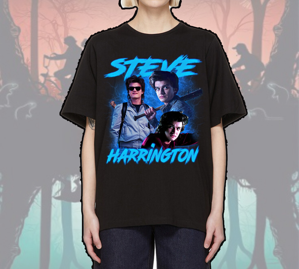 Vintage Netflix Stranger Things Steve Harrington T Shirt, Stranger Things Steve Merch