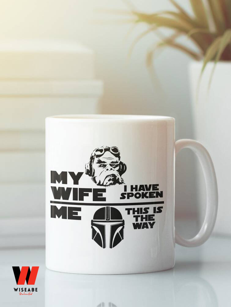 Funny My Wife And Me Difference Mandalorian Coffee Mug, Star Wars Gifts For Her