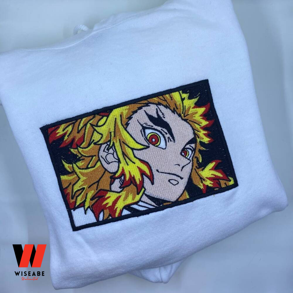 Fire Anime Inspired Embroidered Hoodie