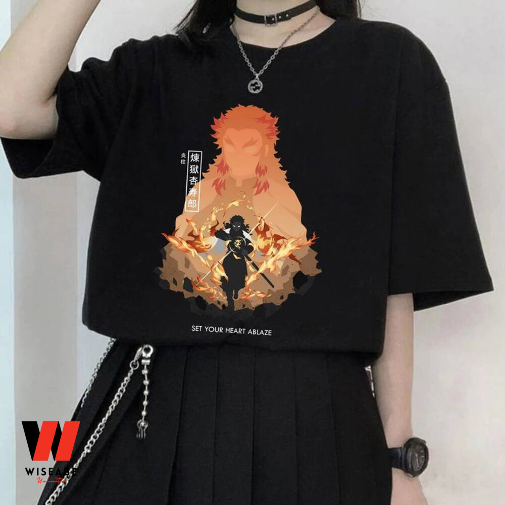 Vintage Rengoku Flame Pillar Anime Demon Slayer Shirt