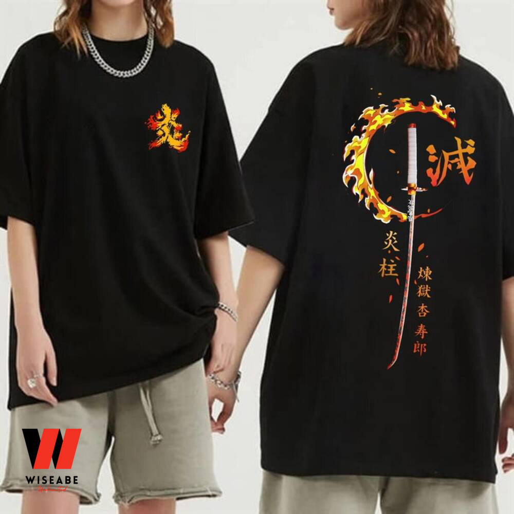 Anime Flame Pillar Demon Slayer Rengoku Shirt, Rengoku Merch