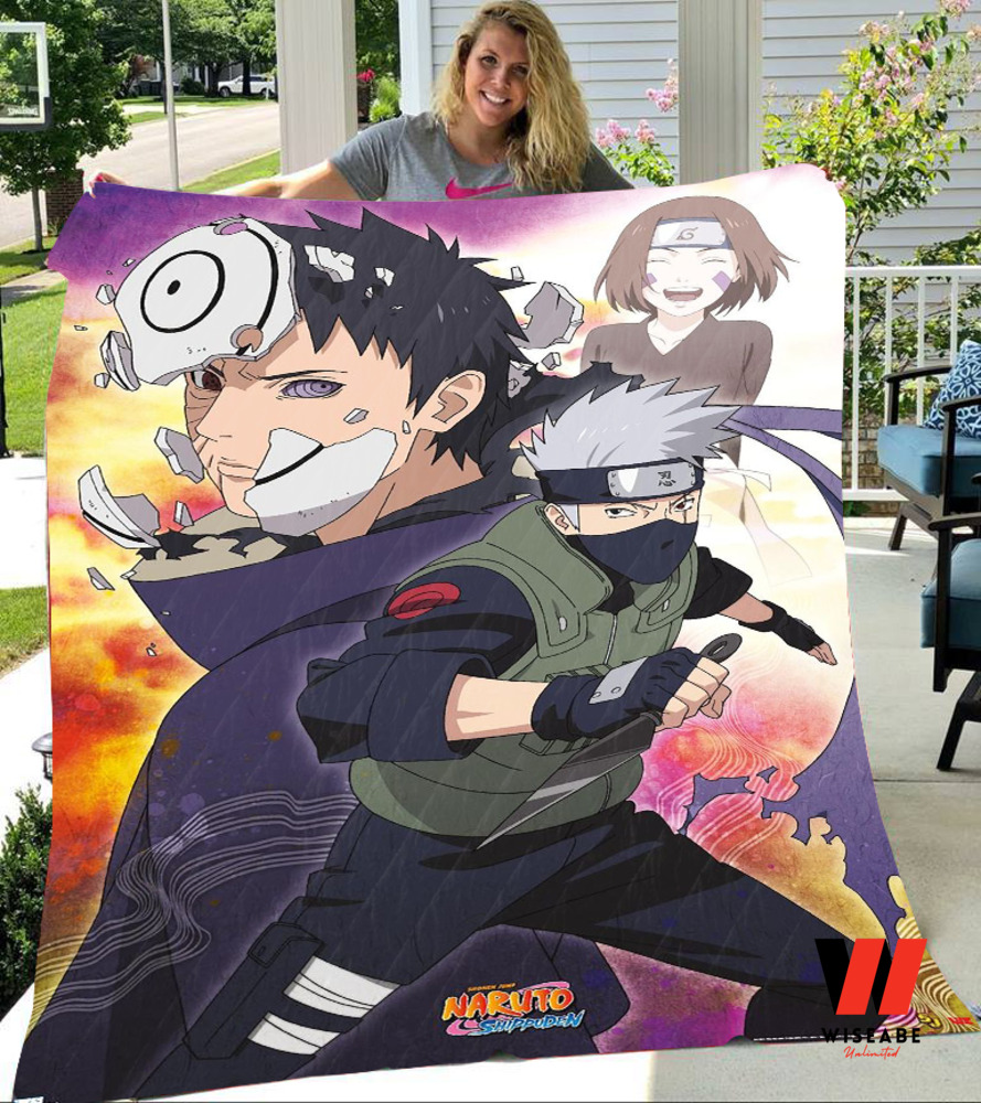 Cheap Kakashi Anime Naruto Fleece Blanket, Gifts For Naruto Fans