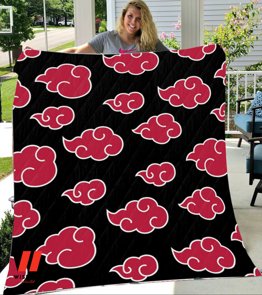 Cheap Red Cloud Akatsuki Naruto Blanket, Gifts For Naruto Fans