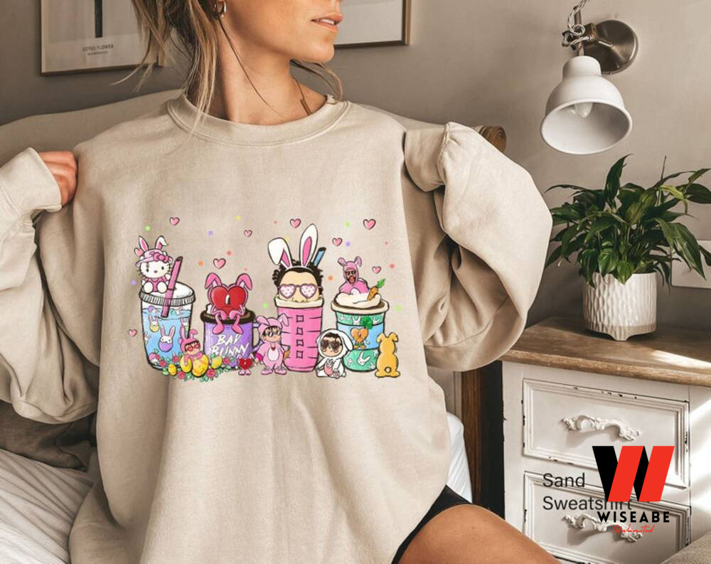 Vintage Un Verano Sin Ti Heart Kitty Latte Coffee Bad Bunny Easter Shirt, Easter Gifts For Young Adult