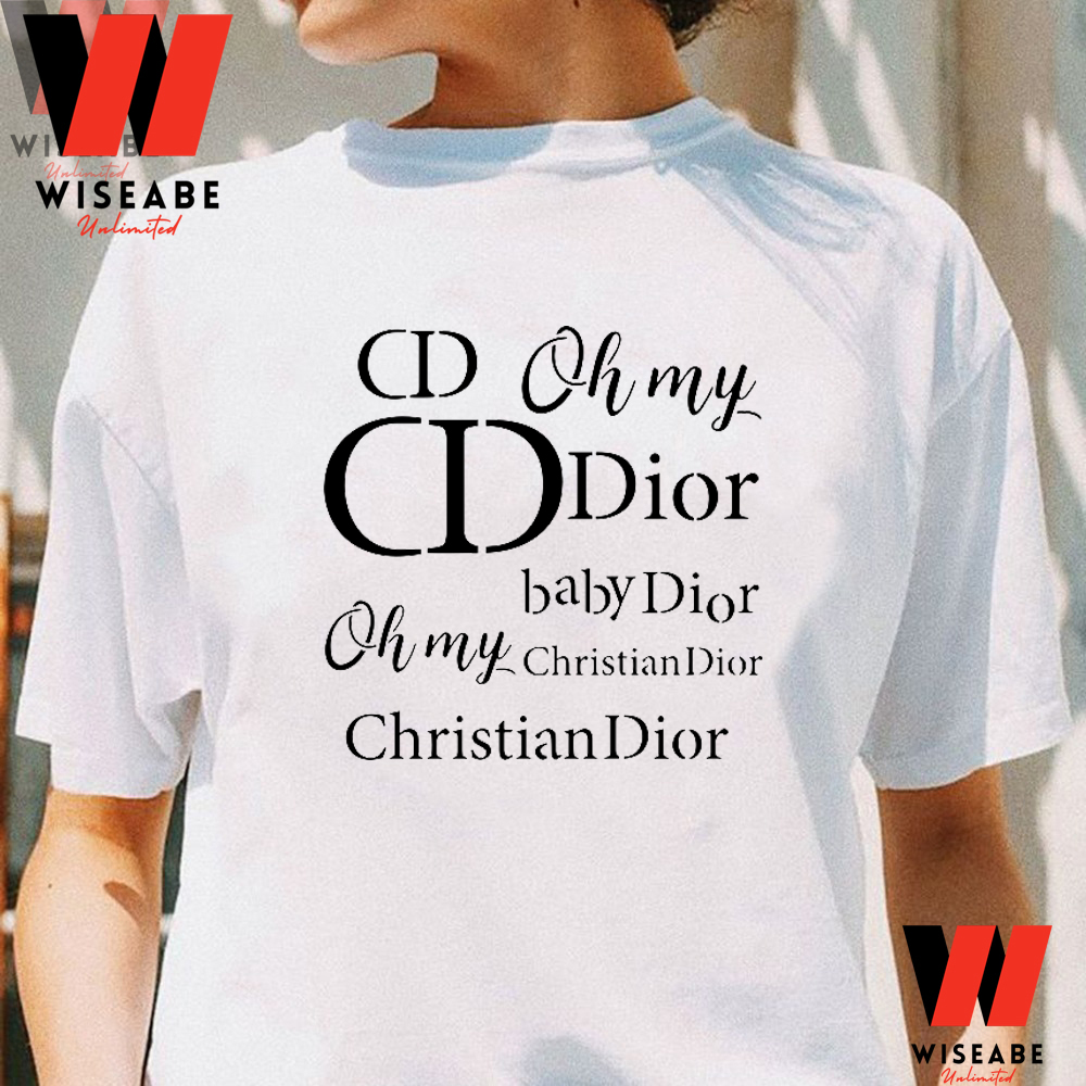 T  Shirt Dior đen chữ vàng ngực  TheLuxe