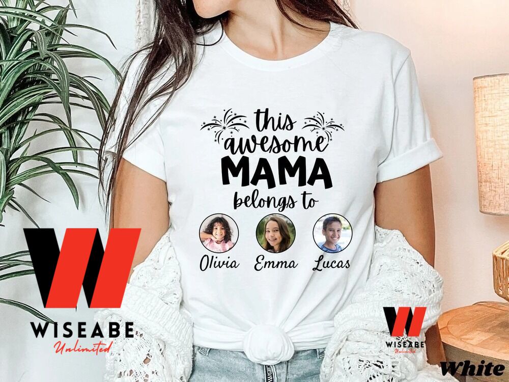 Customized Image And Name This Awesome Mama Shirt