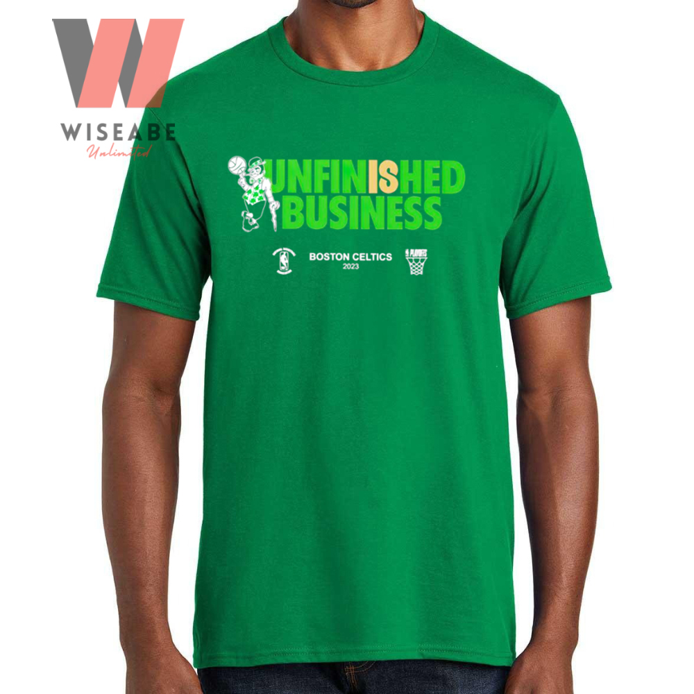 Cheap NBA Playoff 2023 Boston Celtics Unfinished Business Shirt, Gifts For Celtics Fans