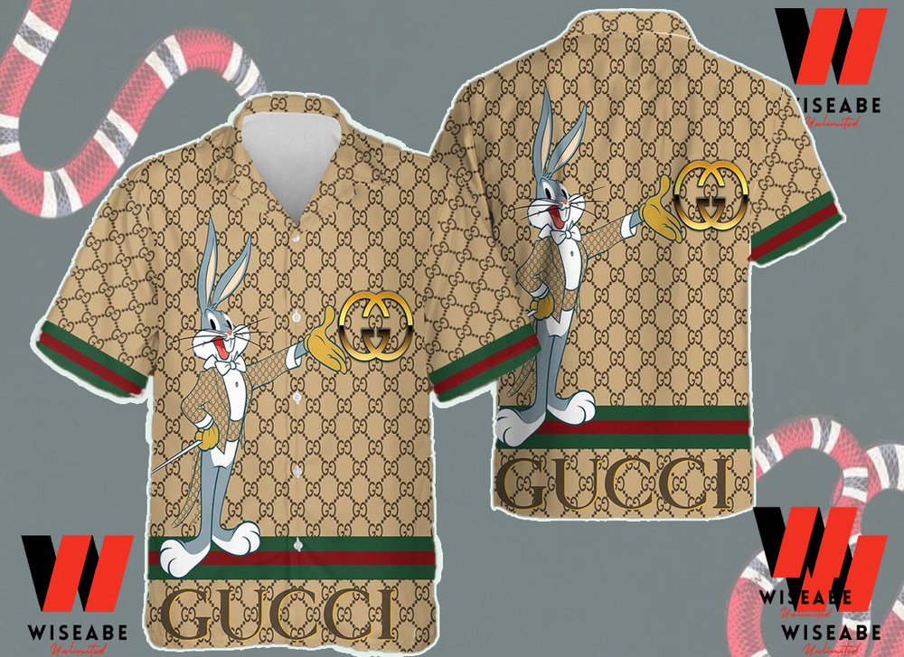 Bugs Bunny Gucci Hawaiian Shirt, Cheap Gucci Button Up Shirt,