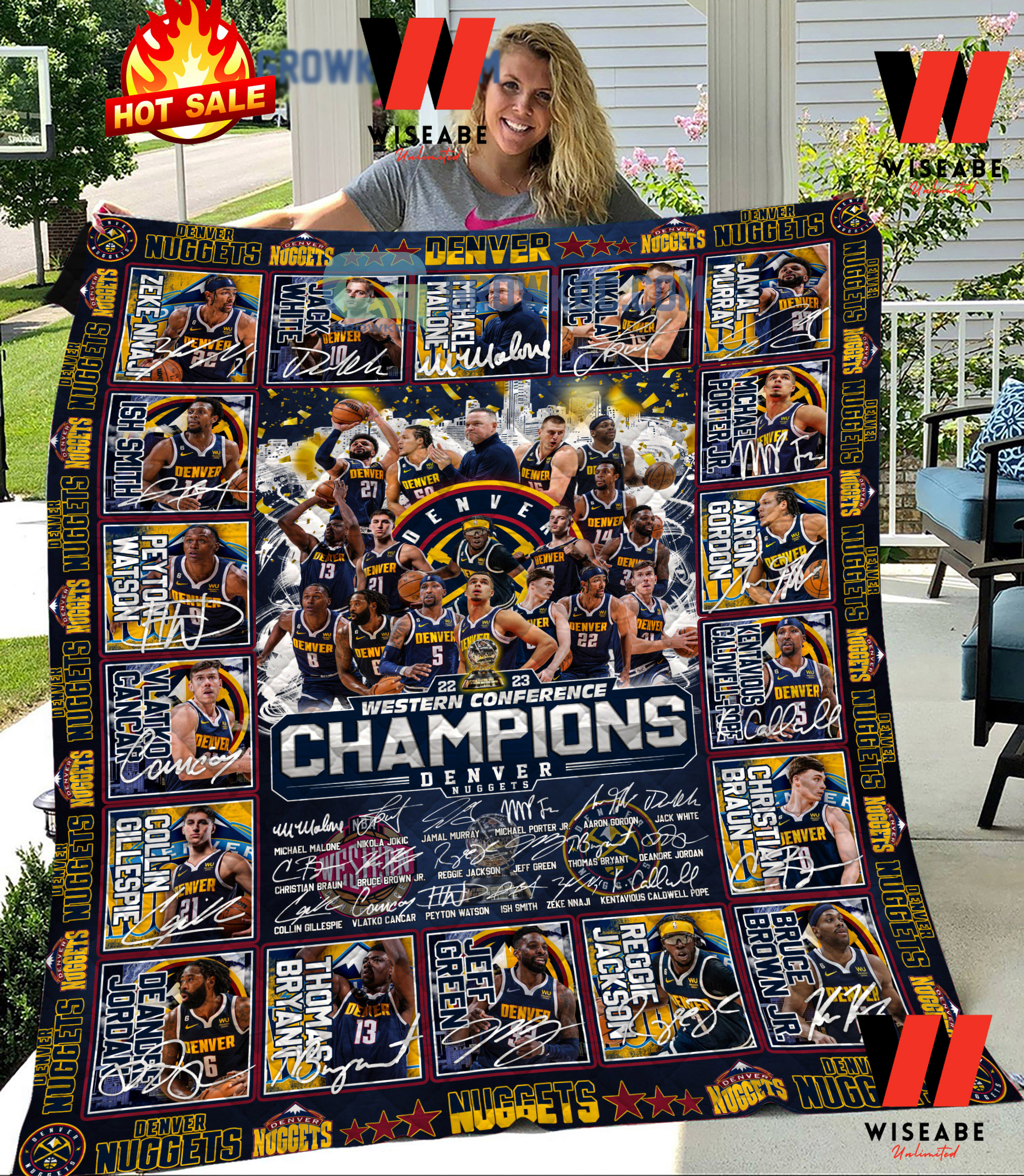 Cheap NBA 2023 Denver Nuggets Championship Blanket