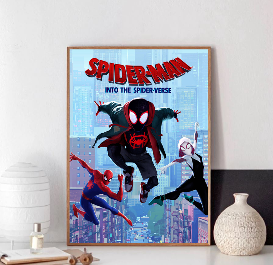 Unique Sony Pictures Miles Morales Gwen Stacy Spider Man Into The Spider Verse Poster