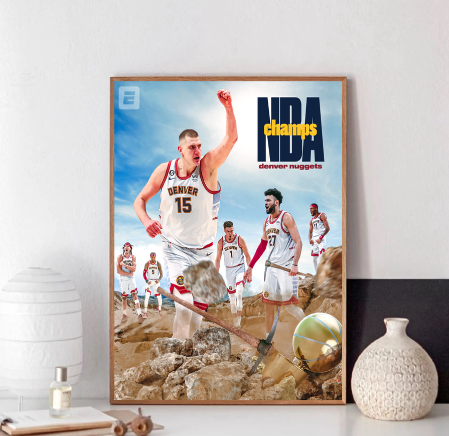 Hot Denver Nuggets NBA Champions 2023 Poster, Denver Nuggets Gift For Fan