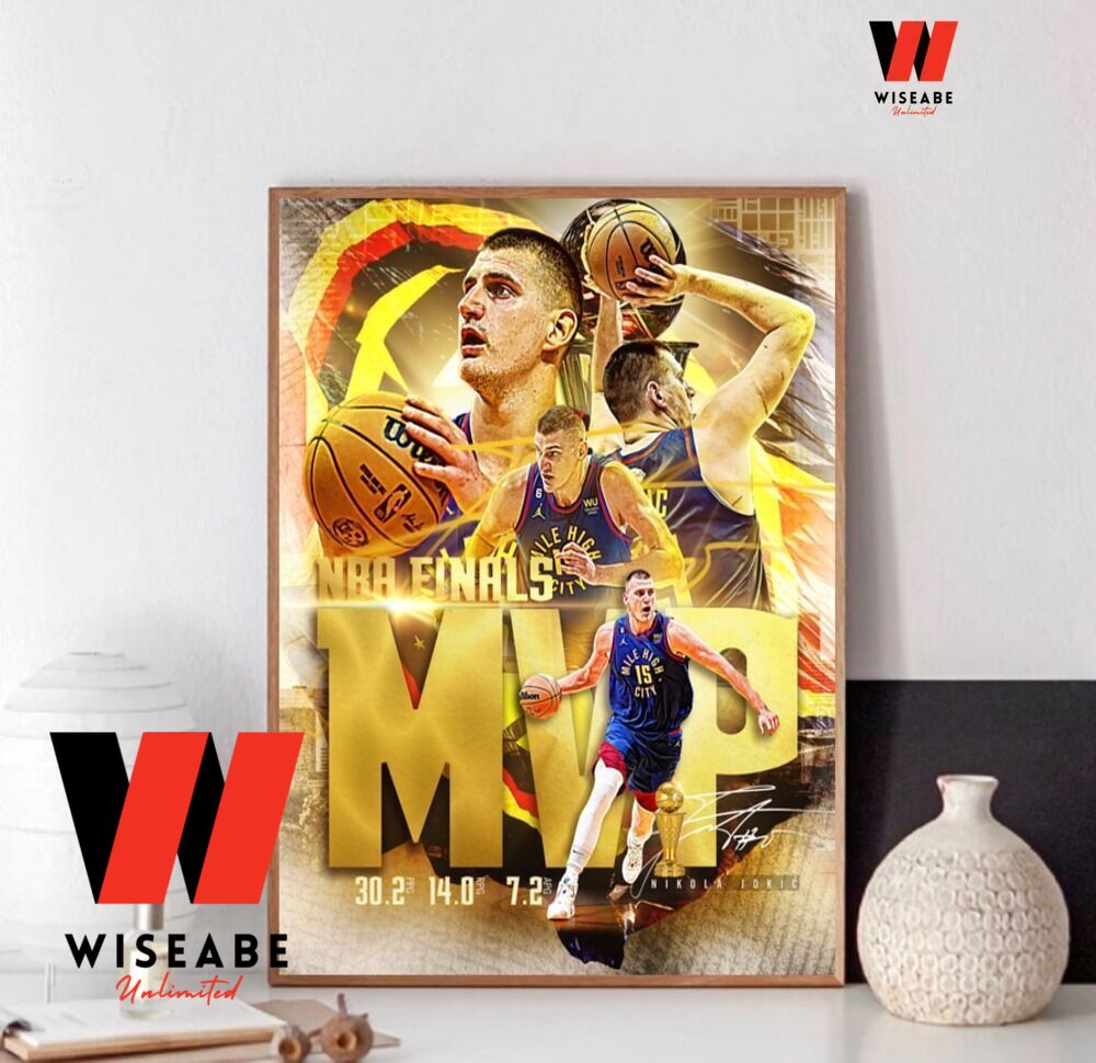 Hot Denver Nuggets NBA Champions 2023 Nikola Jokic MVP Poster, Nikola Jokic Poster