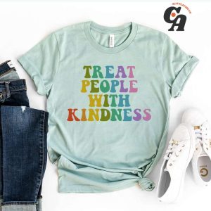 Vintage Colorful Treat People With Kindness Harry Styles Fine Line Heart Shirt