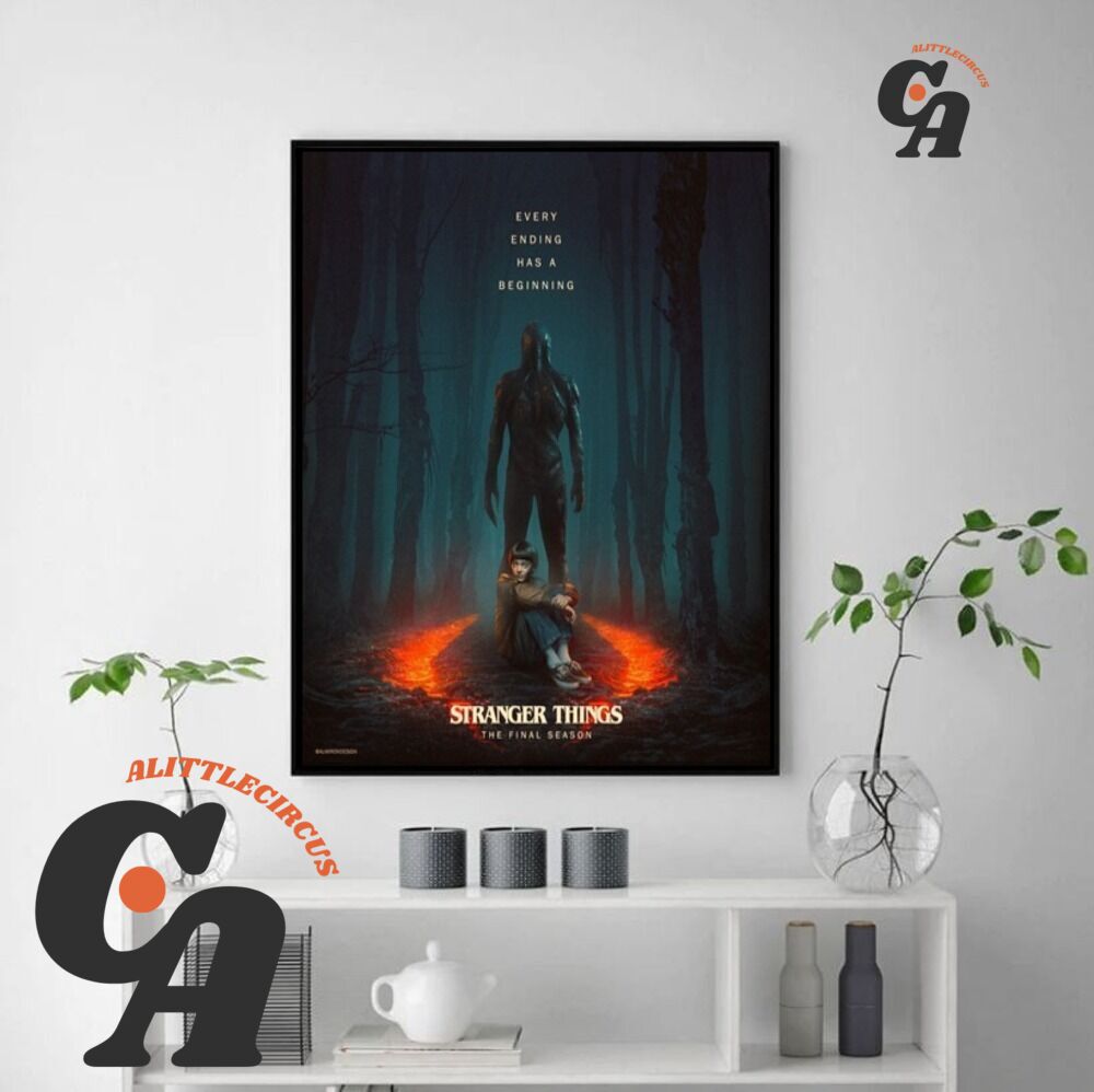 Stranger Things Season 5 Poster Every Ending Has A Beginning - Chow Down  Movie Store