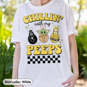 Cheap Star Wars Characters Easter Eggs Chillin With My Peeps Shirt, Easter Gift Idea 1