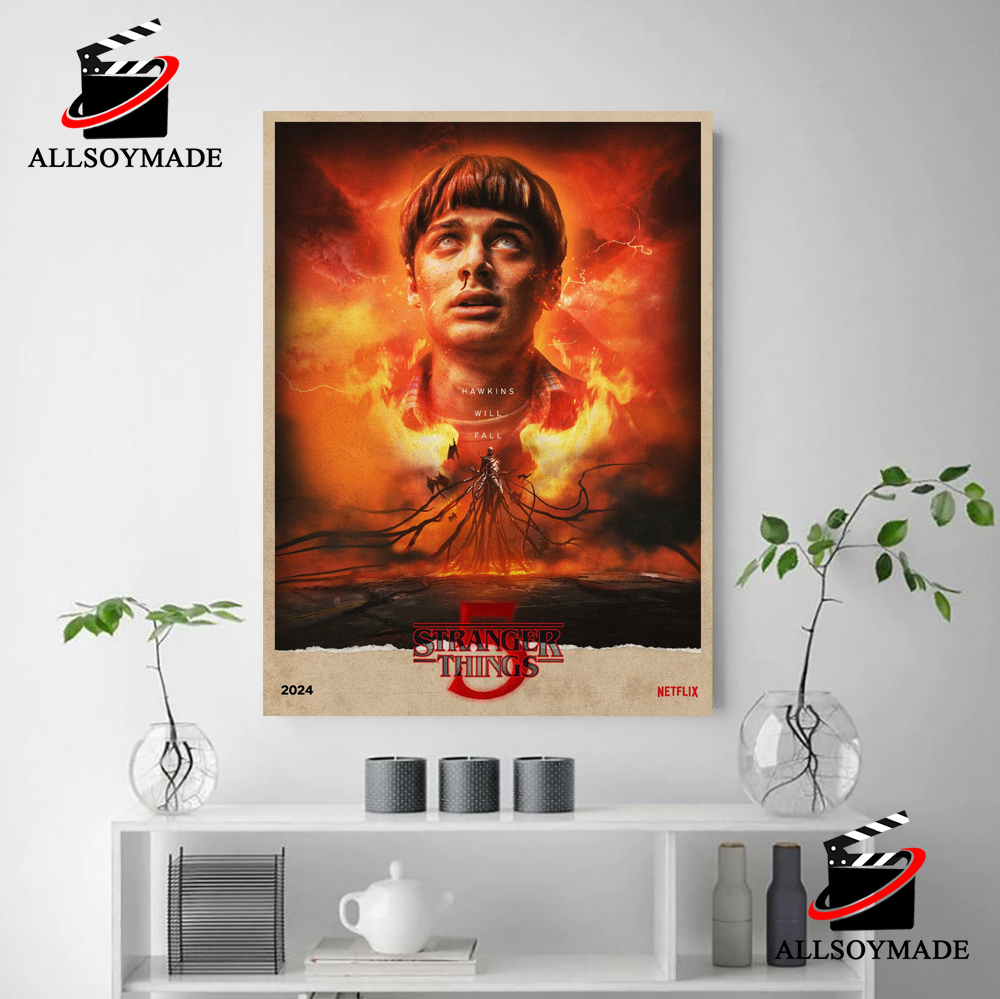 Antagonist Vecna And Will Byers Stranger Things Season 5 2024 Poster, Best Stranger  Things Gifts - Allsoymade