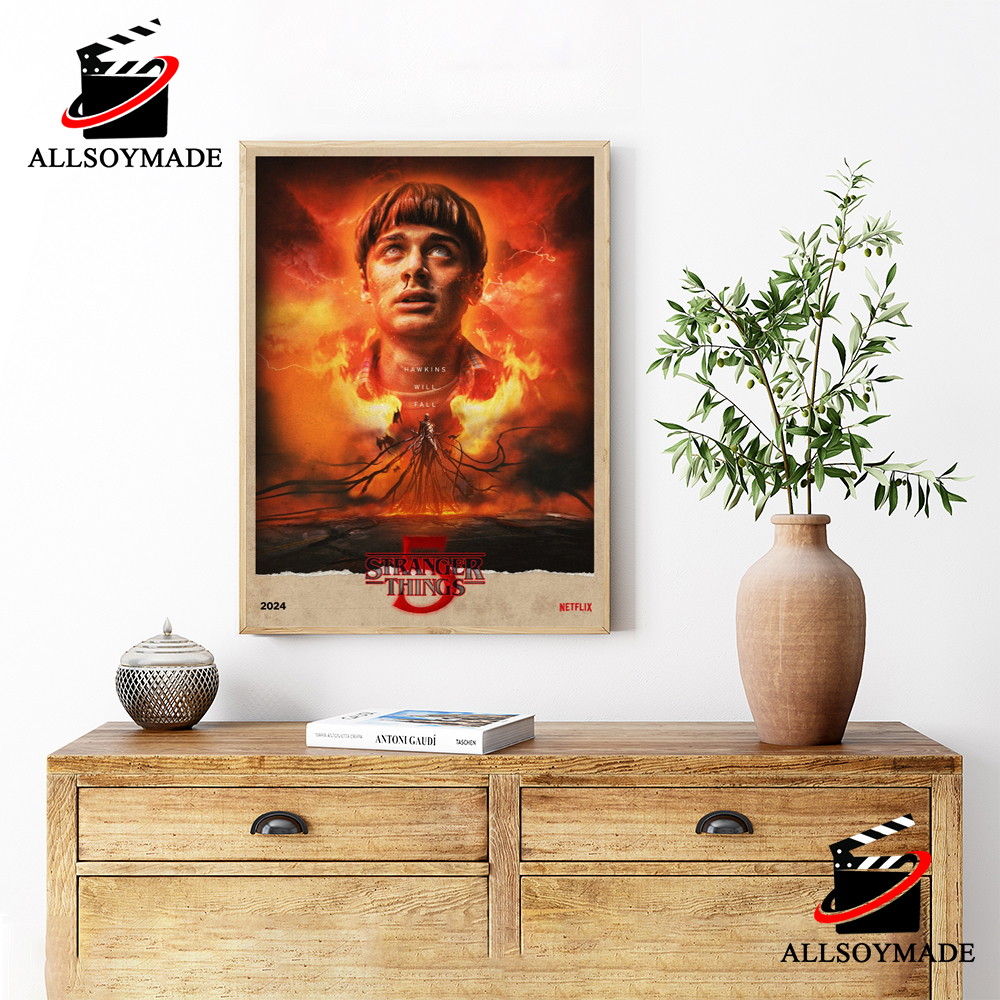 Antagonist Vecna And Will Byers Stranger Things Season 5 2024 Poster, Best Stranger  Things Gifts - Allsoymade