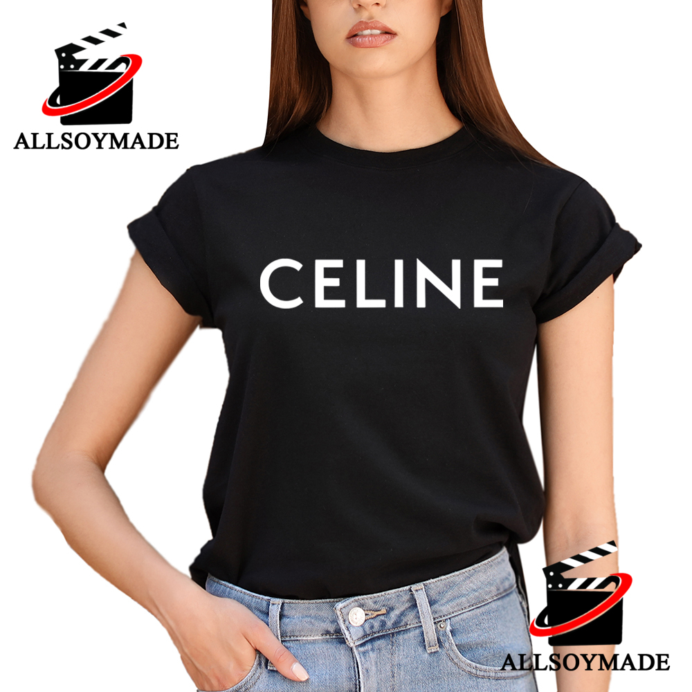 Cheap Basic Logo Celine White T Shirt, Celine T Shirt Sale Women Men -  Allsoymade