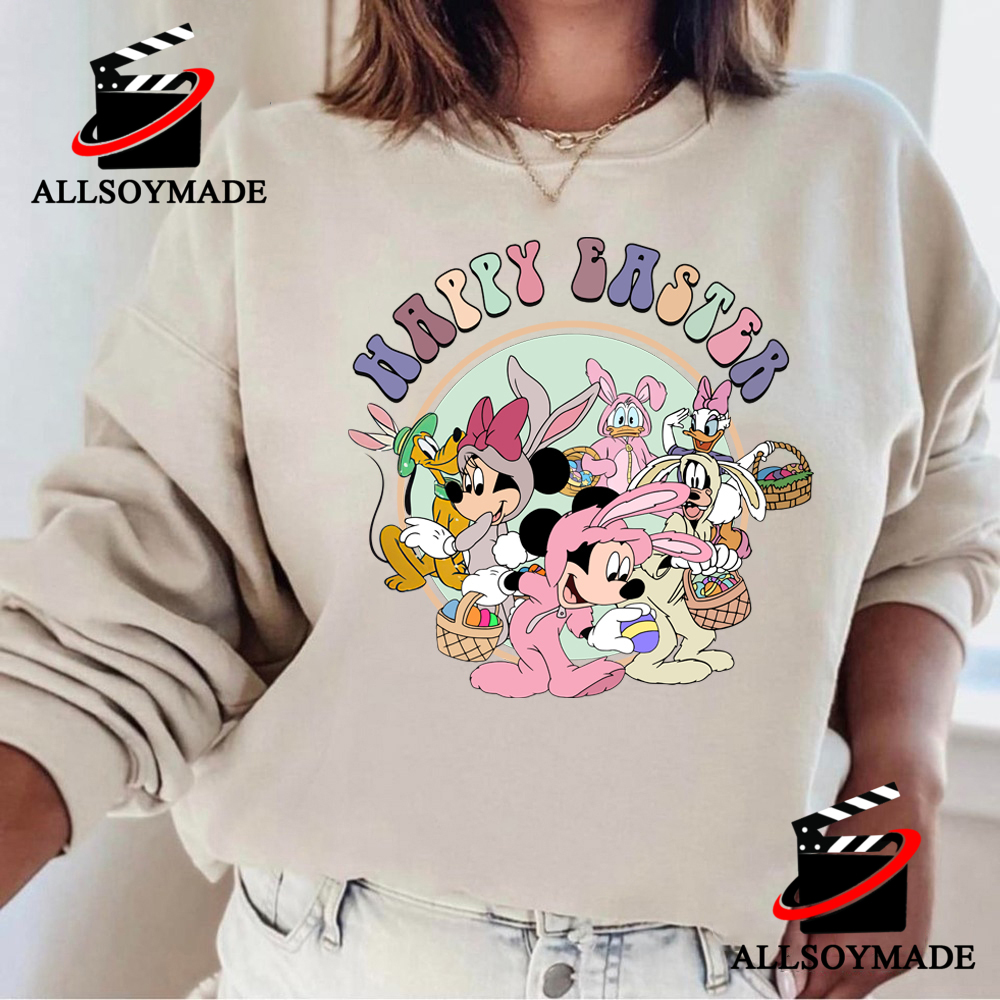 Cheap Minnie And Mickey Mouse Disney Easter Shirts, Easter Gifts For Adults  - Allsoymade