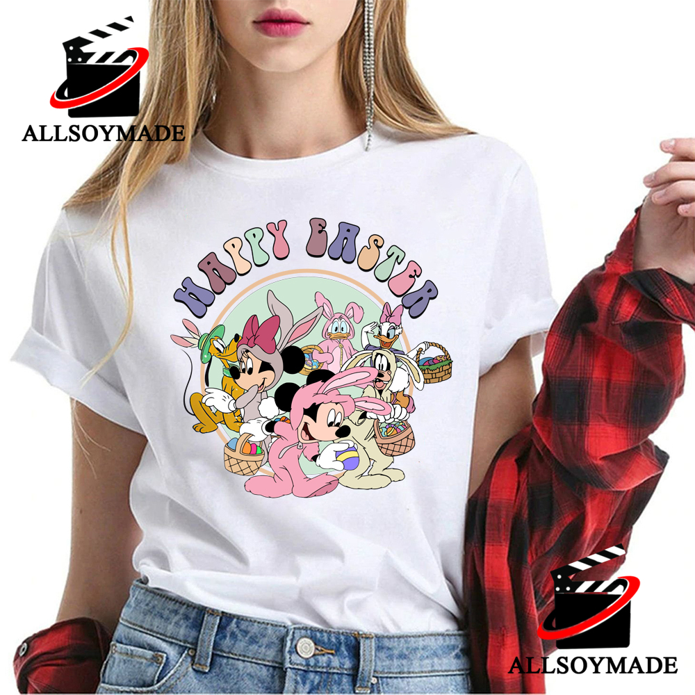 Cheap Minnie And Mickey Mouse Disney Easter Shirts, Easter Gifts For Adults