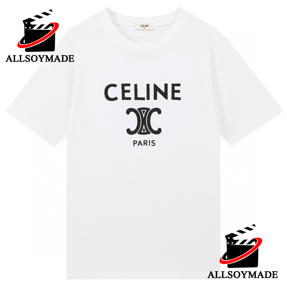 Celine Paris Dior Tshirt Men Women Paris Tee Unisex Black White Shirt USA  Size T-Shirt S-3XL