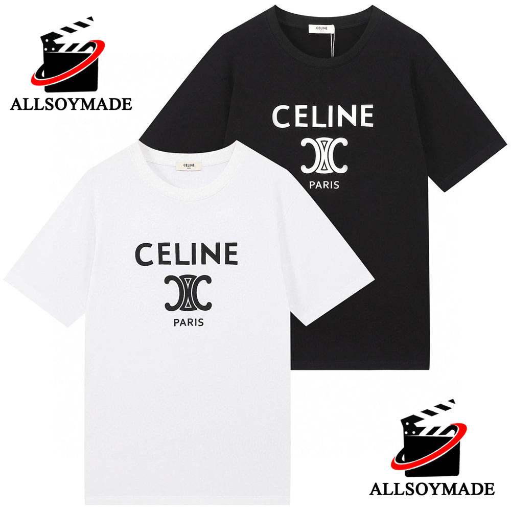 Cheap Basic Logo Celine White T Shirt, Celine T Shirt Sale Women Men -  Allsoymade