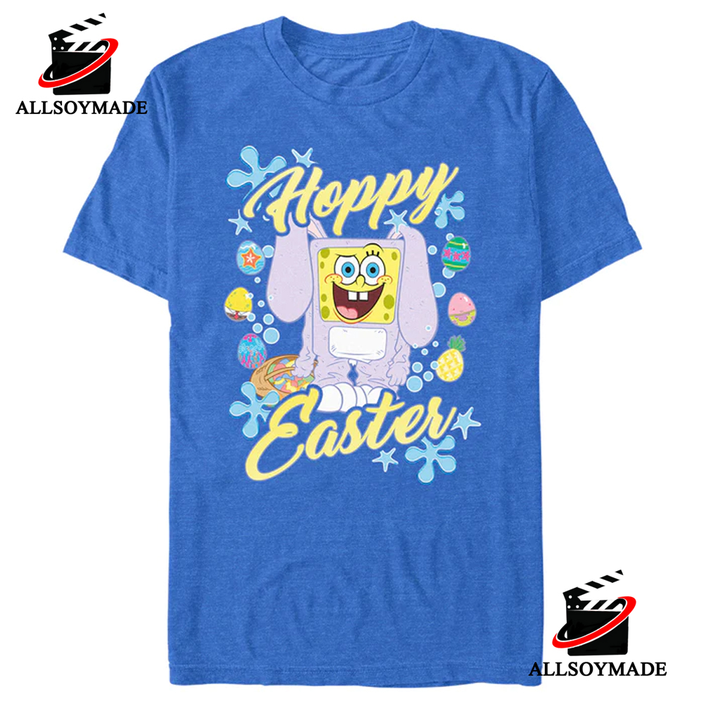 Colorful SquarePants SpongeBob Easter Bunny T Shirt, Easter Gift Idea