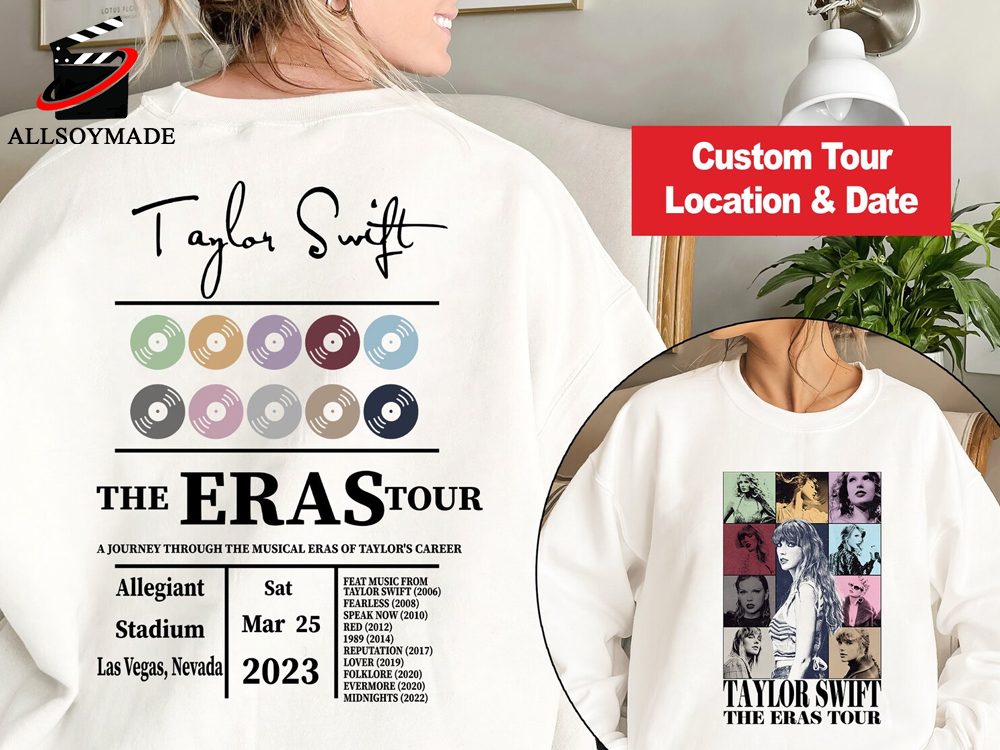 Taylor Swift Eras Ornament Custom Photo Concert Tour 2023 2 Sided