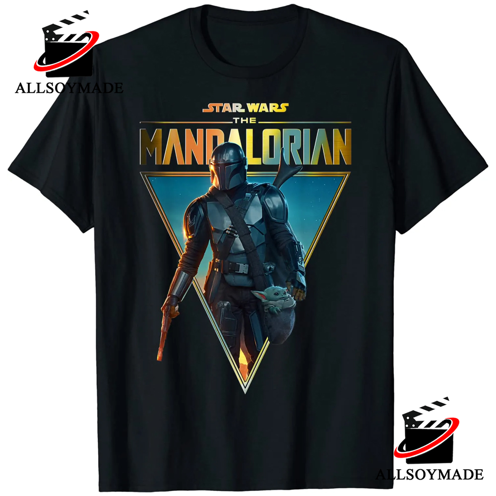 Din Djarin Star Wars Mandalorian T Shirt Mens, Cheap Grogu Merchandise