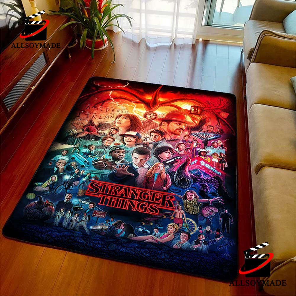Cheap Horror Movie Stranger Things Washable Rug, Gifts For Stranger Things Fans