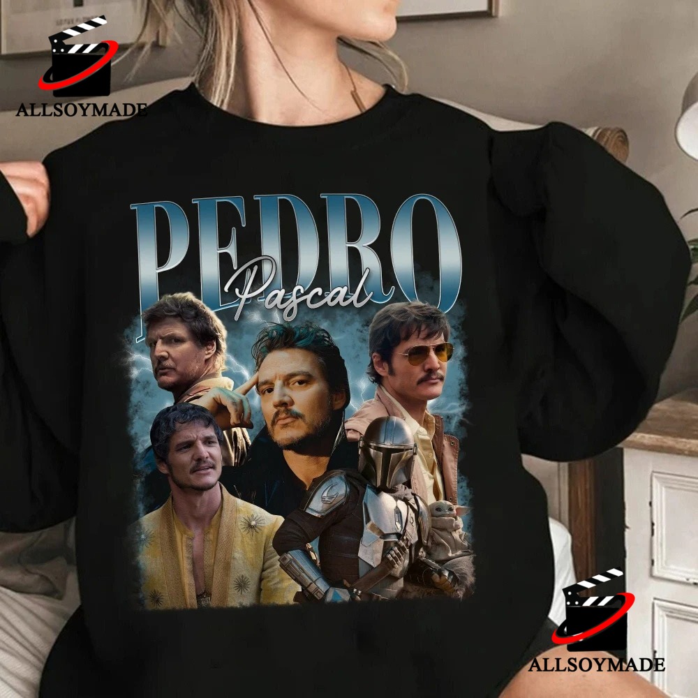 Signature Of Pedro Pascal Star Wars The Mandalorian Shirt, New Grogu  Merchandise - Allsoymade